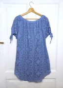 Bawełniana koronkowa bluzka w kwiaty z odkrytymi ramionami Italy