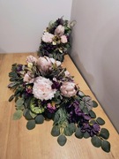 Stroik na grób, kompozycja na cmentarz, wiązanka z wazonem , zestaw.ST71K