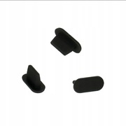 Zatyczka gniazda ładowania iPhone Lightning Hurt czarna zaślepka portu USB