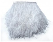 Taśma z piór strusia 15 cm białe