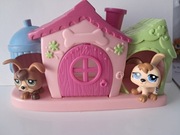 Littlest Pet Shop LPS  buda z dwoma pieskami