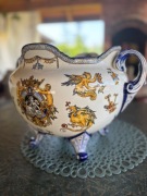 Francuska waza fajansowa GIEN ręcznie malowana styl neorenesans – unikat!