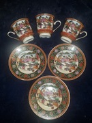 Chinska porcelana espresso 3 filiżanki unikat