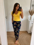 Kolorowe spodnie solar z niemnacej tkaniny S
