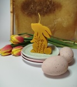 Świeca zajączek wielkanocny z wosku pszczelego