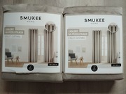 4x zasłony beżowe aksamitne welurowe na kółkach 140/250 SMUKEE 4x zasłona 