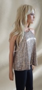 Bluzka ZARA – połyskująca, wężowy wzór, na ramiączkach, rozm. S