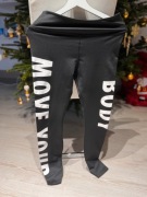 Sportowe leginsy Ergee z napisem (Move Your Body) idealne na siłownię -  M 