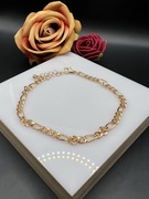 Złota bransoletka z grubszym łańcuszkiem , regulowana