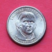 1  Dolar 2007 P r -     USA  Jefferson   Mennica P  stan !!!