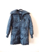 Terranova czarna kurtka midi zimowa ciepła 40