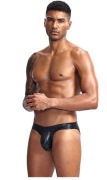 Slipy męskie Sensica Black George czarne XL seksowne