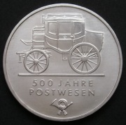 Niemcy 5 marek 1990 - 500 lat poczty - stan menniczy -