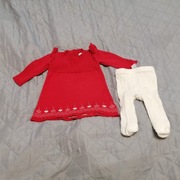 C&A komplet niemowlęcy 2 szt. elementowy czerwony rozmiar 62