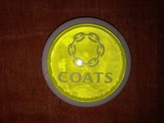 Przypinka odblaskowa odblask żółta broszka na ubranie okrągła 5,5cm