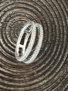 Podwójny srebrny pierścionek z cyrkoniami Pandora 64