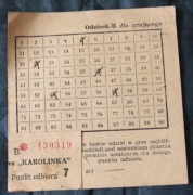 Kupon Karolinki lata 60/70 te