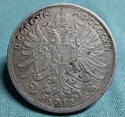 Moneta Austria 2 Korony 1912 srebro