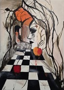 Katarzynki obraz ręcznie malowany 50x70 cm