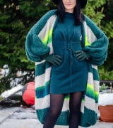 Handmade kardigan,  sweter na drutach ręcznie robiony