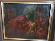 "Esther mdlejąca przed Ahasuerem" obraz olej na półtnie XVIII/XIX w 