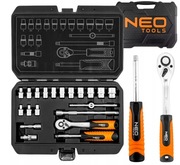 NEO TOOLS Zestaw Kluczy Nasadowych 20el. Grzechotka 1/4" Nasadki NEO 10-230