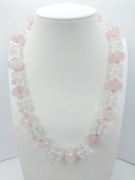 Jubileuszowy Naszyjnik: Kryształ Górski i Kwarc Różowy – Blask i Miłość 