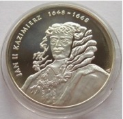 Srebrna moneta 10zł JAN KAZIMIERZ  0,42 oz uncji Ag 999. Czytaj opis