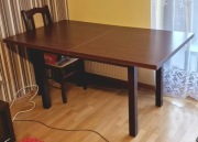 Stół z 6 krzesłami Black Red White