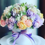 Bukiet mydlany w ceramicznej doniczce 