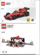Lego City 60443 F1 Pit Stop & Pit Crew with Ferrari Car Instrukcje