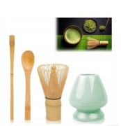 Matcha Box4w1 zestaw matchy Motełka Chasen Łyżeczka Chashaku Podstawka 