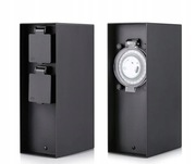 Podwójne gniazdo ogrodowe ze stali z timerem gniazdo zewnętrzne IP44