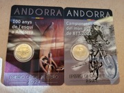 Zestaw 2 euro Andora 2024: Narciarstwo i kolarstwo BU wysyłka gratis