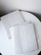 Tapeta ścienna samoprzylepna cegła biała 3D kamień 35 x 38,5 cm 15 szt