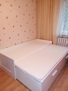 Łóżko rozkładane pojedyńcze/podwójne 80/160x200 z szufladami 