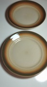 Dwa płytkie, obiadowe talerze, TUŁOWICE, cena kompletu 