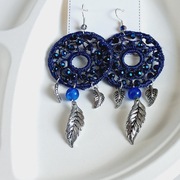 Kolczyki na szydełku, boho, łapacze snów