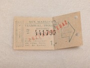 Bilet MZK Warszawa tramwaj trolejbus