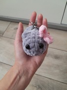 Brelok breloczek pluszak maskotka Sad hamster Smutny chomik Handmade tik 