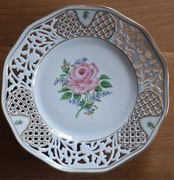 Patera Dresden stara porcelana ręcznie malowana złocenia sygnowana