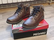 BUTY MĘSKIE POLSKIE OCIEPLANE SKÓRA 885 BRĄZOWY 42