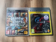 Dwie gry na PS3 Grand Theft Auto 5 (PL) i Gran Turismo 5 (PL)