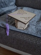 Drewniane pudełko biret grawer