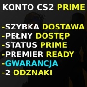 KONTO STEAM CS2 PRIME | PREMIER READY | CS GO | 2 ODZNAKI | GWARANCJA