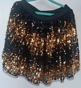 Spódniczka cekiny czarno-złota 134