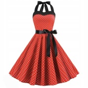 Nowa! Sukienka 40 L w grochy Pin Up lata 40 50 retro vintage 
