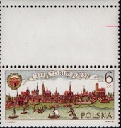 2728,Toruń ,750 lat nadania praw miejskich,pustopole nad znaczkiem