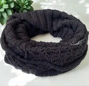 Gruby ciepły komin szalik tuba na zimę czarny Polski producent ocieplacz