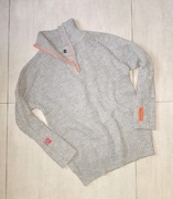 Norway S SZARY CIEPŁY SWETER SHETLAND WOOL